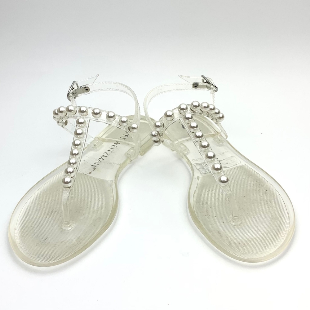 STUART WEITZMAN Goldie Jelly Slingback Thong Sandals sz 7 - Picture 2 of 11